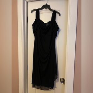 Black evening gown with straps